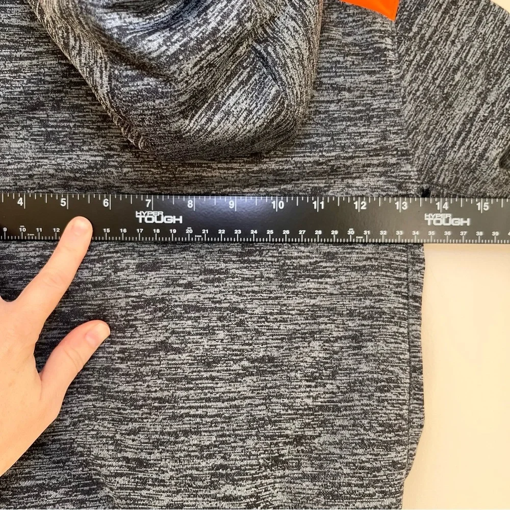 Nike Kids Gray and Orange Striped Hoodie